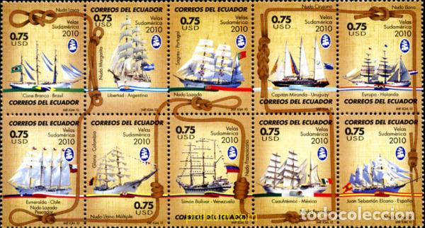 Sellos: 309120 MNH ECUADOR 2010 REGATA SUDAMERICANA DE GRANDES VELEROS