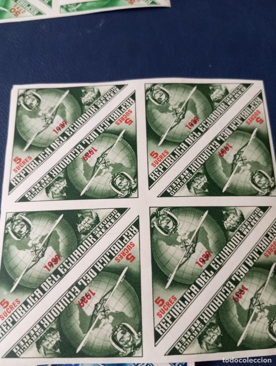 Sellos: ECUADOR, 1939, CORREO A&Eacute;REO, BLOQUES . - Foto 5