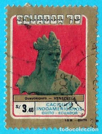 Sellos: Ecuador. 1980. Scott # 981. Caciques indoamericanos. Enriquillo. Republica Dominicana