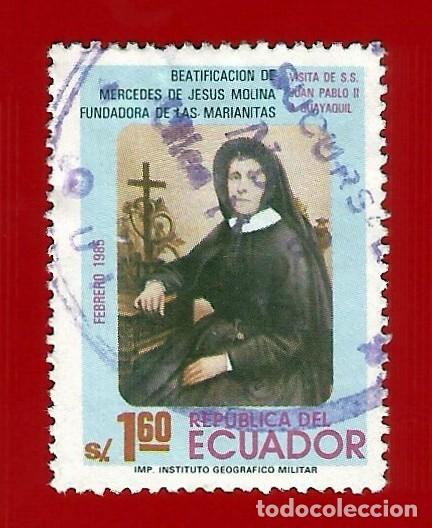 Sellos: Ecuador. 1985. Scott # 1072. Beatificacion de Mercedes de Jesus Molina