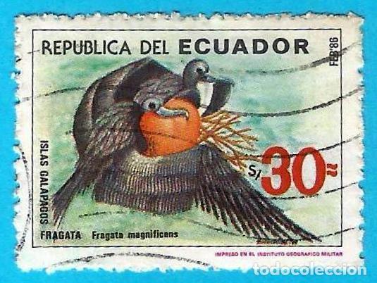 Sellos: Ecuador. 1986. Scott # 1117. Islas Galapagos. Ave. Fragata