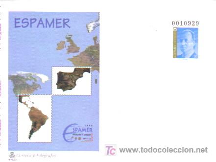 Sellos: ENTERO POSTAL ESPAMER 96 MAPA CARTOGRAFIA - Foto 1
