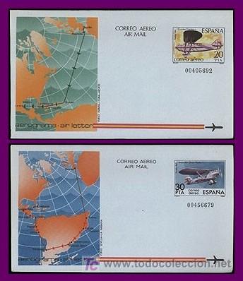 Sellos: ESPA&Ntilde;A AEROGRAMAS 1982 3/4 2v. - Foto 1