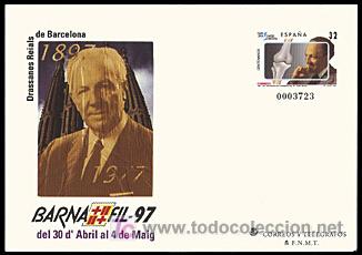 Sellos: ESPA&Ntilde;A SOBRE ENT.POST.1997 39 BARNAFIL 4v. - Foto 1