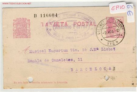 Sellos: (ep-10) ENTERO POSTAL - Foto 1