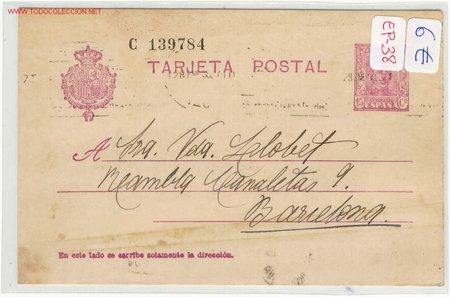 Sellos: (ep-38) ENTERO POSTAL - Foto 1