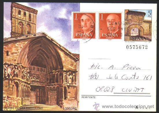 Sellos: B-0345- ENTERO POSTAL CIRCULADO - Foto 1
