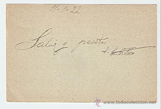 Sellos: Entero postal circulado 1922 - Foto 2