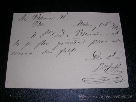 Sellos: ENTERO POSTAL  , MAHON 1893 - Foto 2