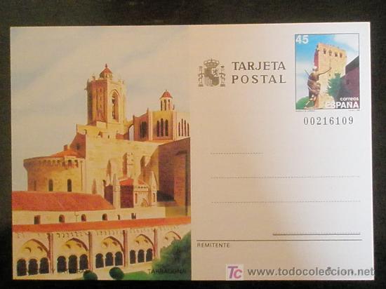 Sellos: ENTERO POSTAL./TARRAGONA.CLAUSTRO Y CATEDRAL. - Foto 1