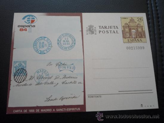 Sellos: TARJETA ENTERO POSTAL,CARTA DE 1855.1984.