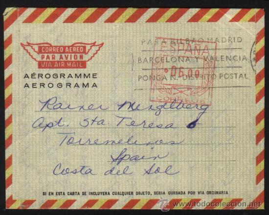 Sellos: B-0508- AEROGRAMA CIRCULADO - Foto 1