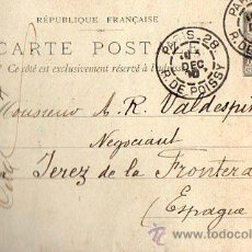 Sellos: ENTERO POSTAL REPÚBLICA FRANCESA, 1901. Lote 29434447