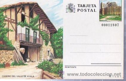 Sellos: ENTERO POSTAL CASERIO DEL VALLE DE AYALA, &Aacute;LAVA - Foto 1
