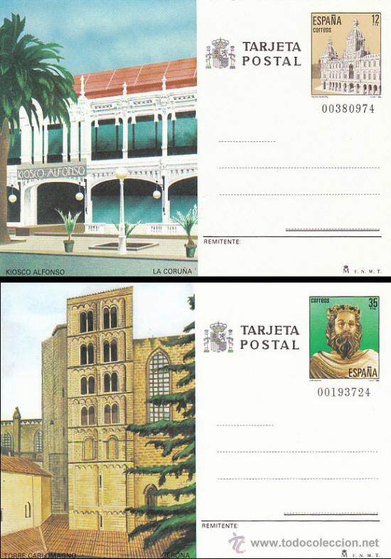 Sellos: Edifil 139/40, La Coru&ntilde;a y Gerona - Foto 1