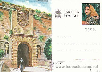 Sellos: Entero Postal Edifil 117, Ibiza: Puerta de las Tablas e ibicenca - Foto 1