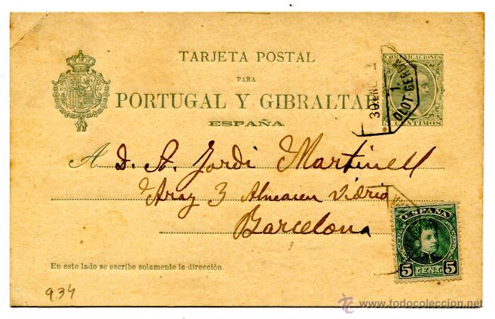 Sellos: Edifil 34 de enteros postales. Ver descripci&oacute;n. - Foto 1