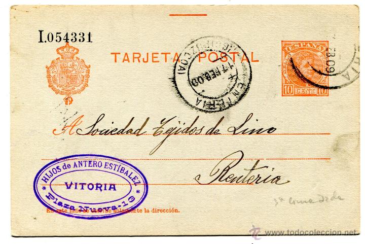 Sellos: Edifil 45 de enteros postales. Ver descripci&oacute;n. - Foto 1