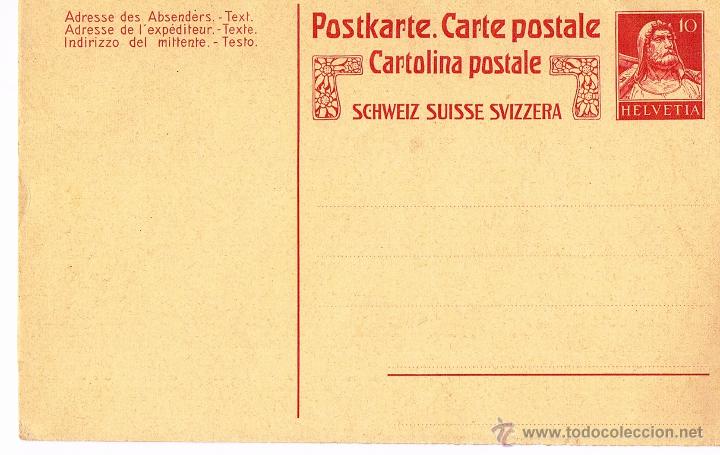 Sellos: ENTERO POSTAL. SUIZA 10 C. SIN CIRCULAR - Foto 1