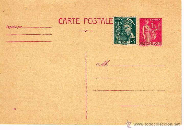 Sellos: ENTERO POSTAL. FRANCIA. SIN CIRCULAR - Foto 1