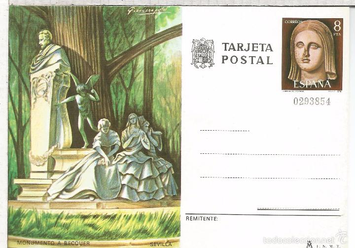 Sellos: ESPA&Ntilde;A ENTERO POSTAL MONUMENTO A BECQUER SEVILLA - Foto 1