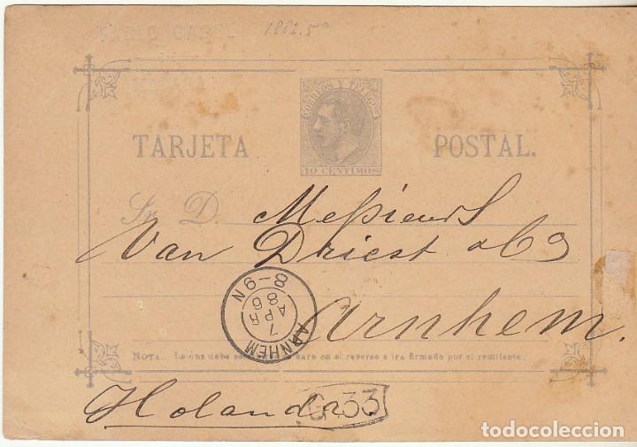 Sellos: 11. M&Aacute;LAGA a ARNHEM (HOLANDA) 1886. - Foto 1