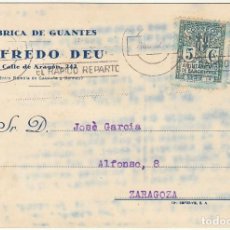 Sellos: II REPÚBLICA. BARCELONA A ZARAGOZA. 1932.. Lote 67089389