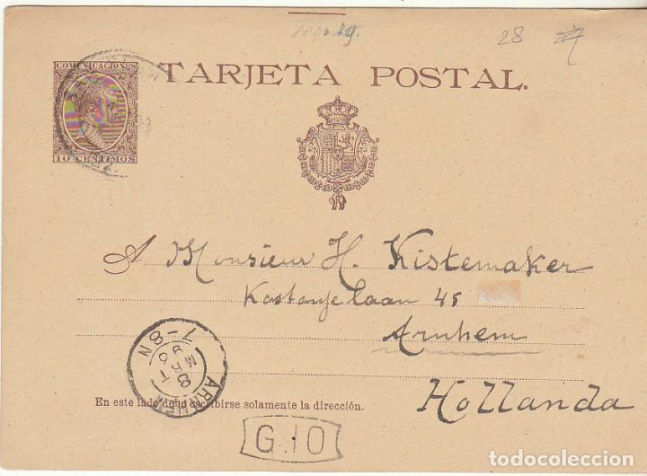 Sellos: 27. MADRID a ARNHEN (HOLANDA). 1896. - Foto 1
