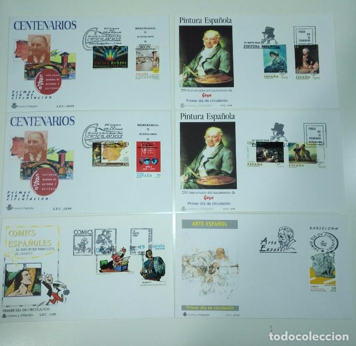 Sellos: SOBRE ENTERO POSTAL ESPA&Ntilde;A LOTE 6 SOBRES - Foto 1