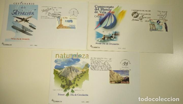 Sellos: SOBRE ENTERO POSTAL ESPA&Ntilde;A LOTE 3 SOBRES DE 2003 - Foto 1