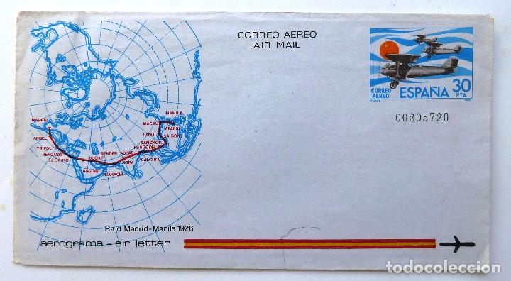 Sellos: AEROGRAMA RAID MADRID-MANILA 1926. - Foto 1