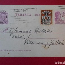 Sellos: ENTERO POSTAL REPUBLICA - AÑO 1934- MATASELLOS RODILLO DE BARCELONA A VILLANUEVA Y GELTRÚ... R-5713. Lote 85160604