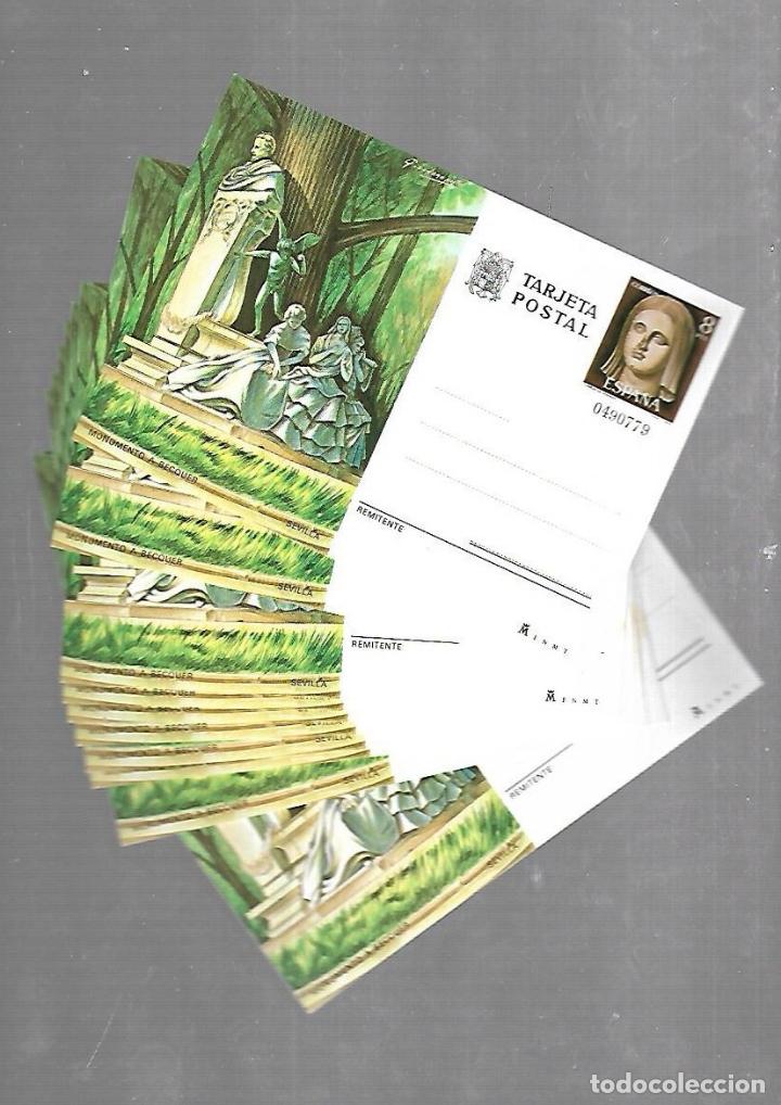 Sellos: LOTE DE 10 POSTALES. SEVILLA. MONUMENTO A BECQUER. VER - Foto 1