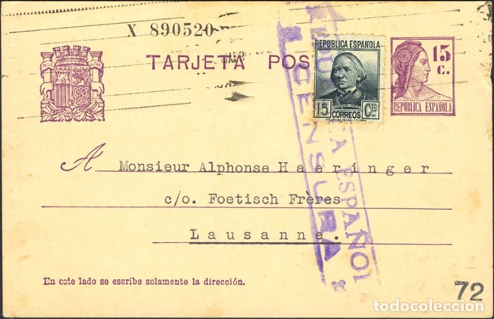 Sellos: Espa&ntilde;a. Entero Postal. Entero Postal REF: 12529 - Foto 1