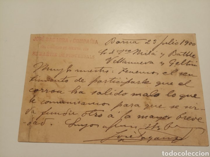 Sellos: Tarjeta postal 1900 - Foto 2