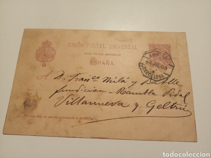 Sellos: Tarjeta postal 1900 - Foto 1