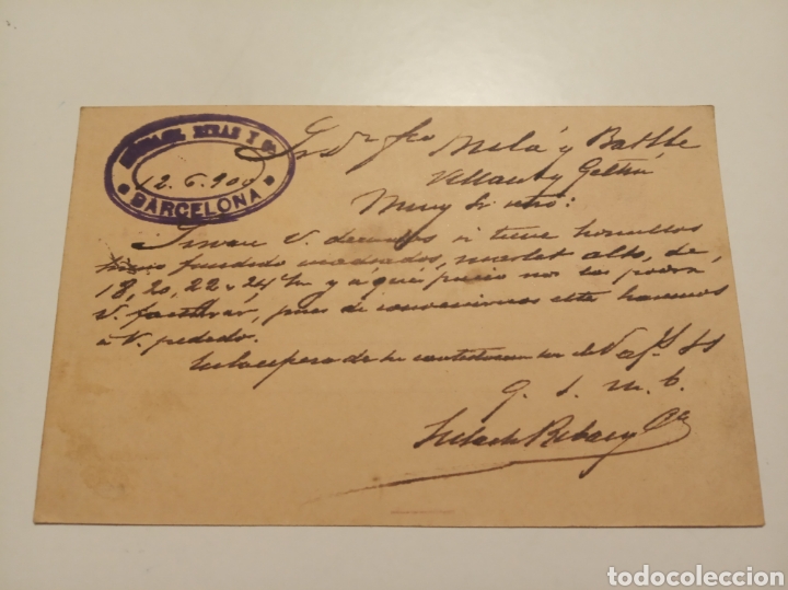Sellos: Tarjeta postal 1900 - Foto 2