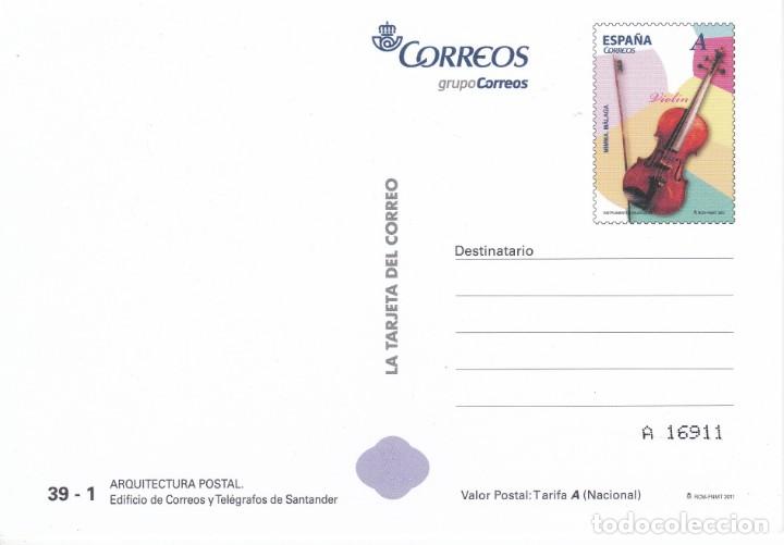 Sellos: 39-1 LA TARJETA DEL CORREO, ARQUITECTURA POSTAL: EDIFICIO DE CORREOS DE SANTANDER - Foto 2