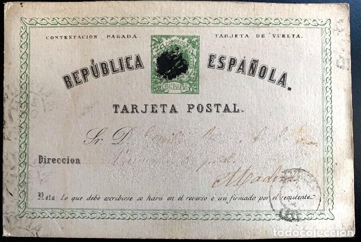 Sellos: ESPA&Ntilde;A. ENTERO POSTAL 2V. 1874. - Foto 1