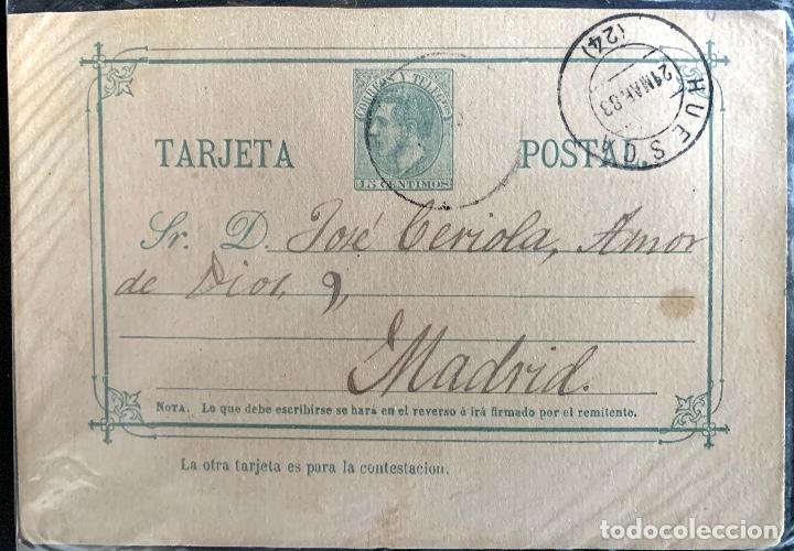 Sellos: ESPA&Ntilde;A. ENTERO POSTAL 12CF. 1883. - Foto 1