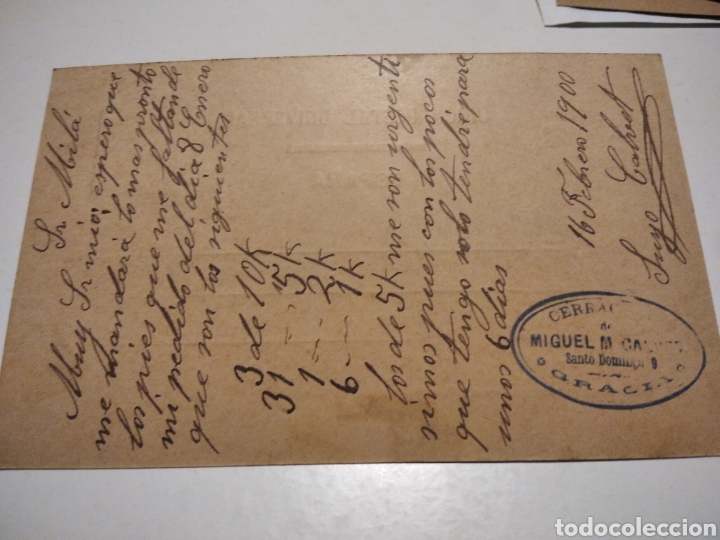 Sellos: Tarjeta Postal carta comercial 1900 - Foto 2