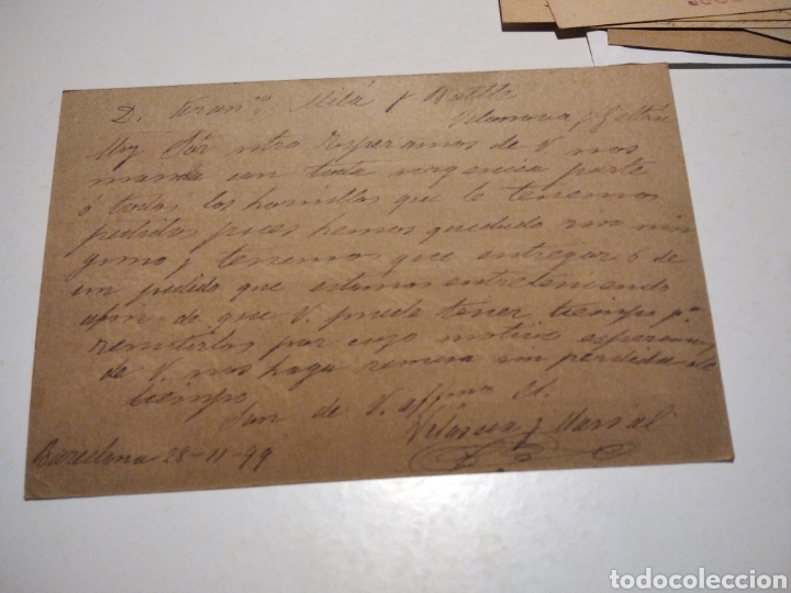 Sellos: Tarjeta Postal carta comercial 1899 - Foto 2