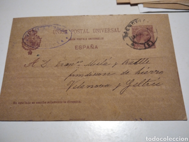 Sellos: Tarjeta Postal carta comercial 1899 - Foto 1