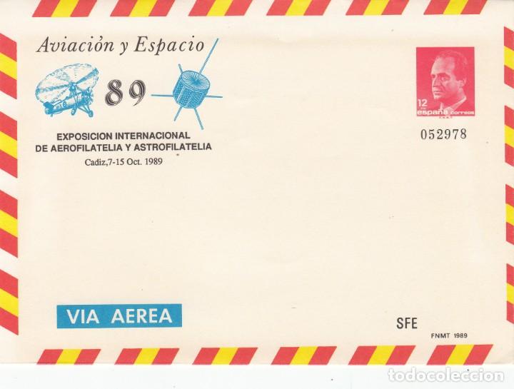Sellos: SOBRE ENTERO POSTAL NUM.14 AVIACI&Oacute;N Y ESPACIO - 89 - Foto 1