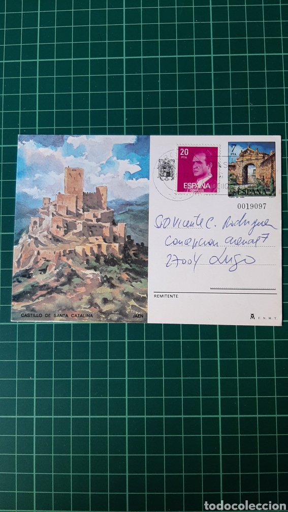 Sellos: EDIFIL 112 MATASELLO CIRCULADA POSTAL JAEN - Foto 1