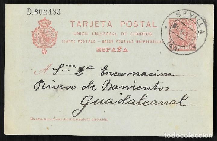 Sellos: 1907.SEVILLA / GUADALCANAL. - Foto 1