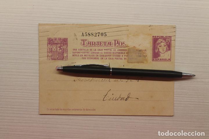 Sellos: ENTERO POSTAL, II REP&Uacute;BLICA, 25 CTMS. - Foto 1