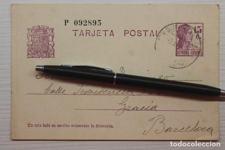 Sellos: ENTERO POSTAL, II REP&Uacute;BLICA, 15 CTMS. - Foto 1