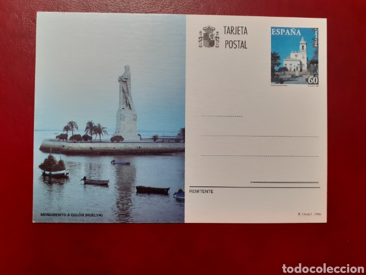 Sellos: Entero postal Huelva monumento Col&oacute;n - Foto 1