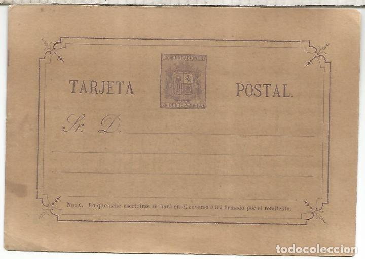 Sellos: ALFONSO XII ENTERO POSTAL 1875 SIN CIRCULAR - Foto 1